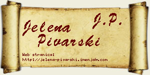 Jelena Pivarski vizit kartica